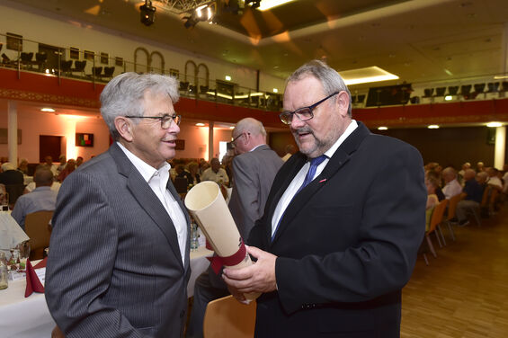 Gratulation Ehrenmeisterfeier Stadthalle Limbach-Oberfrohna