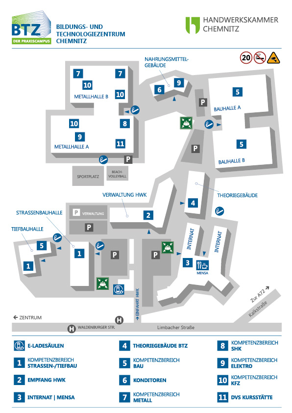 Lageplan des BTZ Chemnitz zum Download als PDF-Datei (783 KB)