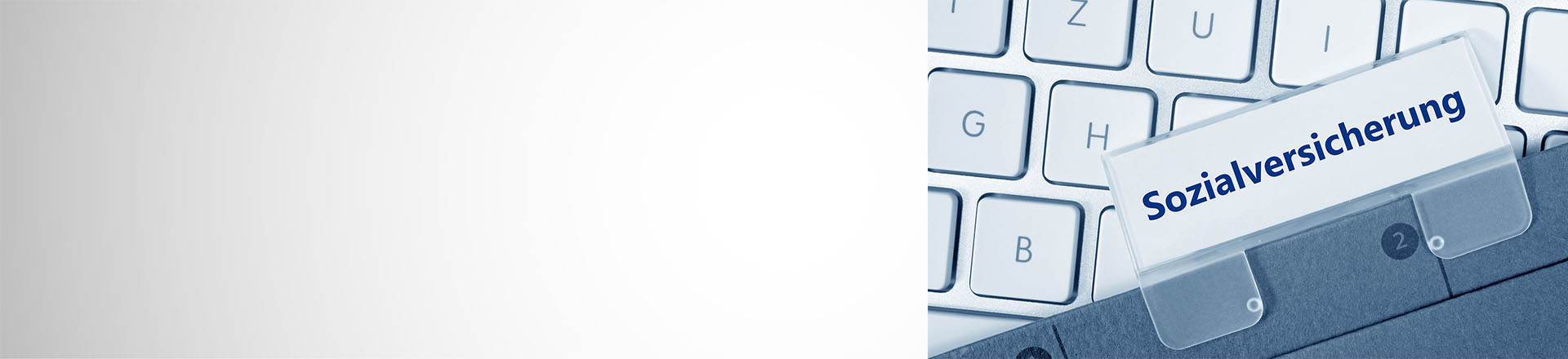 Tastatur mit Ordneretikett Sozialversicherung