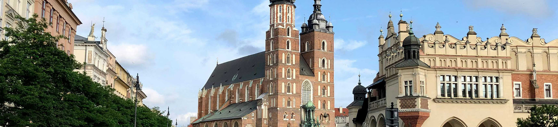 Großer Platz mit Kirche in Krakau